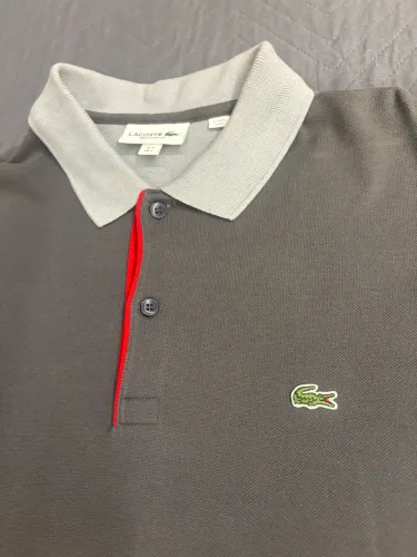 Polo LACOSTE cinza G original