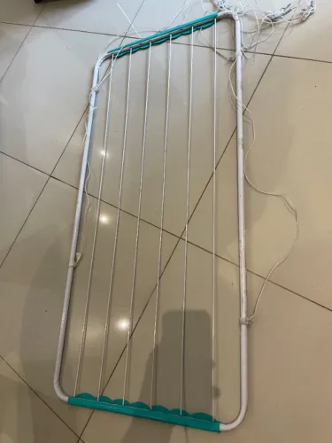 Varal de Teto Secalux Mônaco 1,20m Aço Branco Precisa Cordas