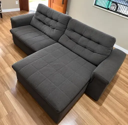 Sofá Retrátil/reclinável 2,80m Cinza