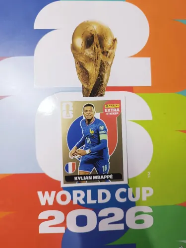 Kylian Mbappé ouro Extra Sticker 2026