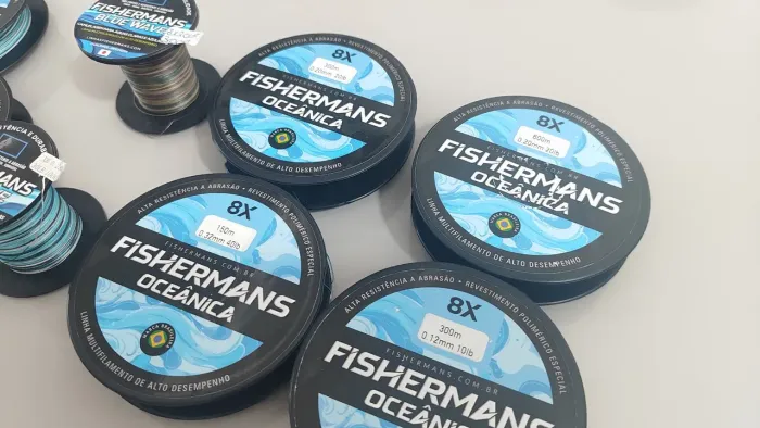 Lote Linhas Multifilamento Fishermans Oceânica e Blue Wave 4X e 8X