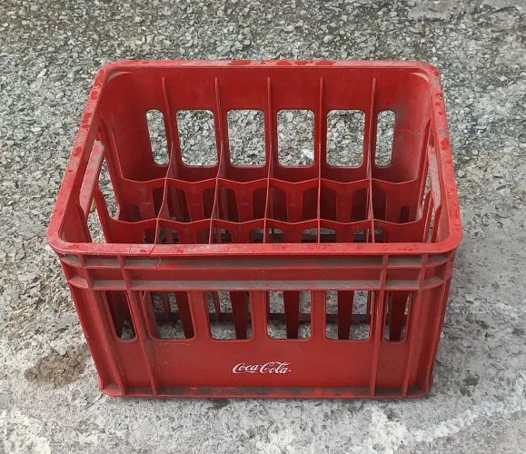 Engradado coca cola antigo antiguidade refrigerante cerveja litrinho decoração enfeite uso