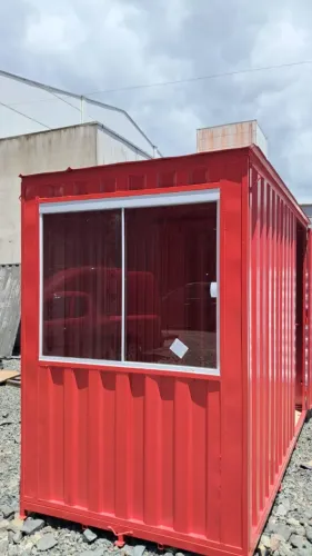 Container Guarita para Vigilante com Fechadura Tetra e Porta Cadeado