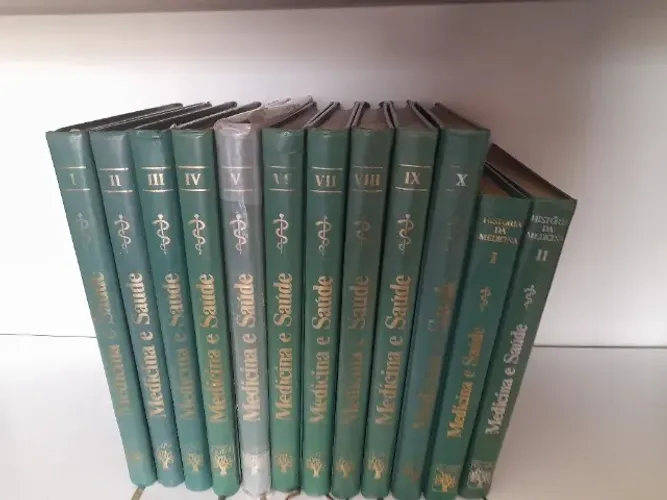 coleção medicina e saúde 12 volumes em ótimo estado