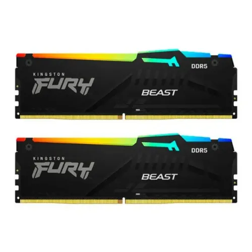 Memoria Kingston Fury Beast, RGB, 32GB (2x16GB), DDR5, 5600MHz, C40, Preto