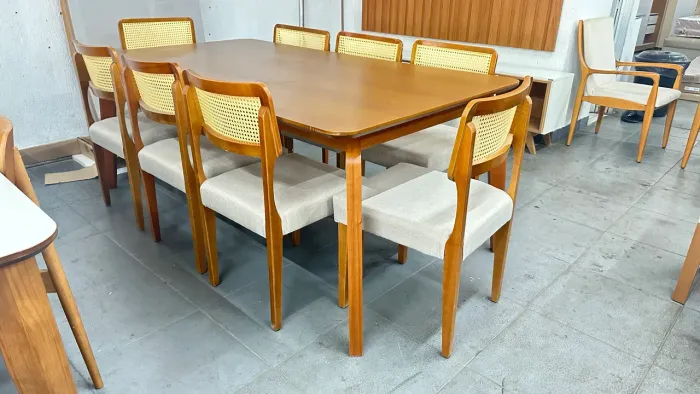 Mesa nova lançamento completo de madeira pronta entrega