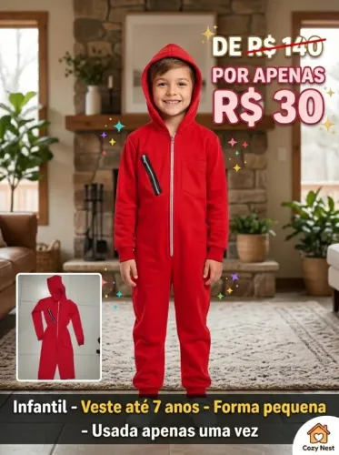 Macacão LA CASA DE PAPEL INFANTIL 