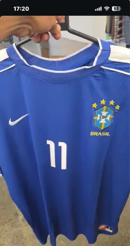 Camisa do Brasil 98 azul