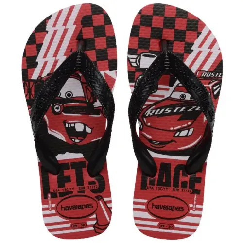Chinelo Havaianas Infantil Meninos Personagens Kids Disney Vermelho+Preto 41502490348