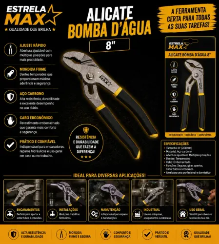 ALICATE BOMBA D'ÁGUA 8