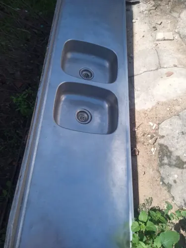 Pia inox 2 cubas