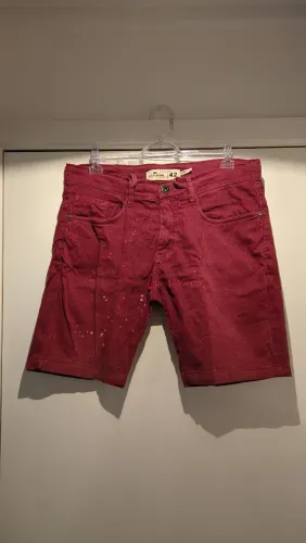 Bermuda Jeans Canelada Vinho n42 (Pool Jeans)