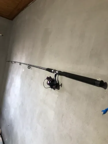 Vara de pesca com molinete