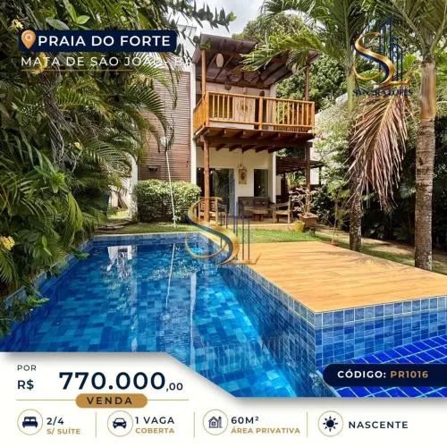 APARTAMENTO 60 M² | 2 QUARTOS | PRAIA DO FORTE | MATA DE SÃO JOÃO-BA