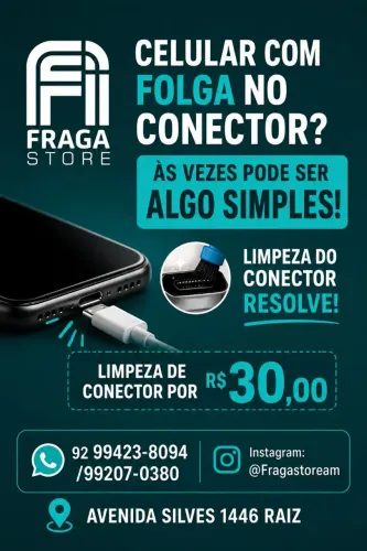 Limpeza de conector de celular 