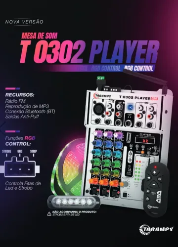 Mesa Taramps T0302 player multicolor RGB
