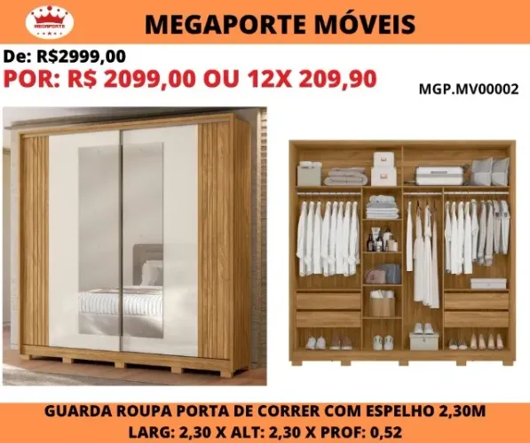 GUARDA ROUPA PORTAS DE CORRER