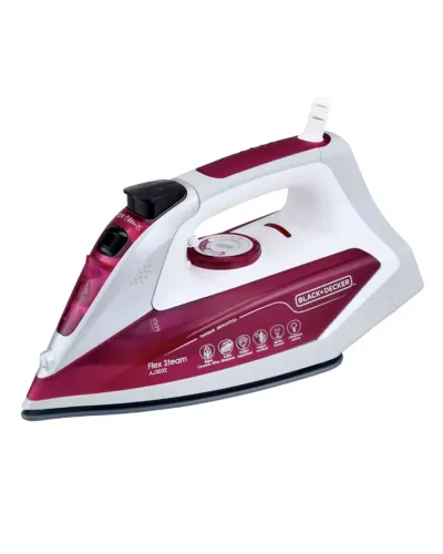 Ferro de Passar Vapor e a Seco Black + Decker - AJ3032 Branco e Roxo 220v