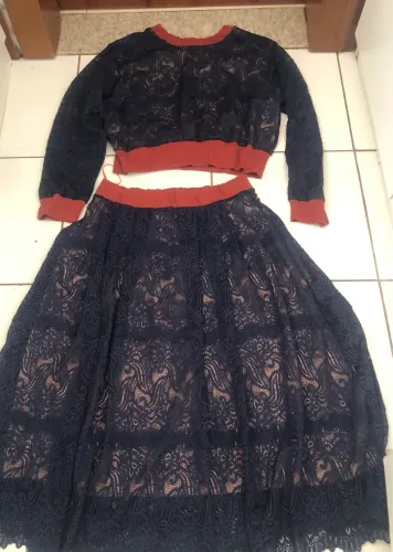 Conjunto de saia renda G