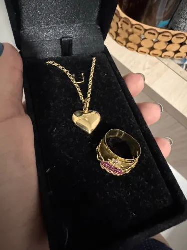 Vendo colar e anel ouro 18k