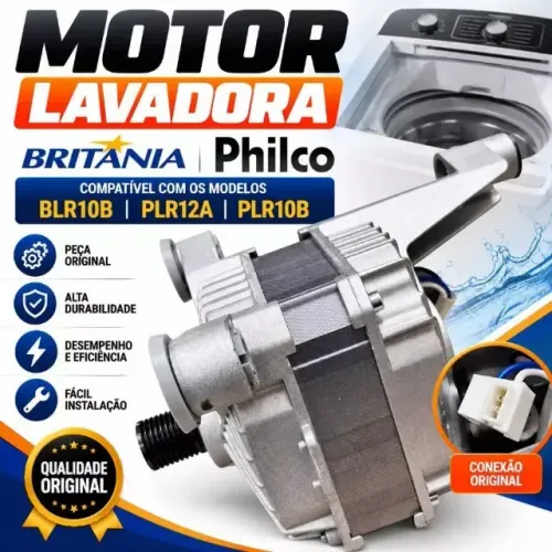 Motor Lavadora Britânia Philco BLR10B PLR12A PLR10B Original