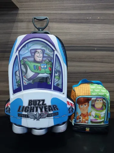 Mochila Buzz Lightyear + lancheira Toy Story
