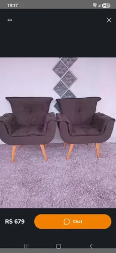Par de poltronas à preço promocional 