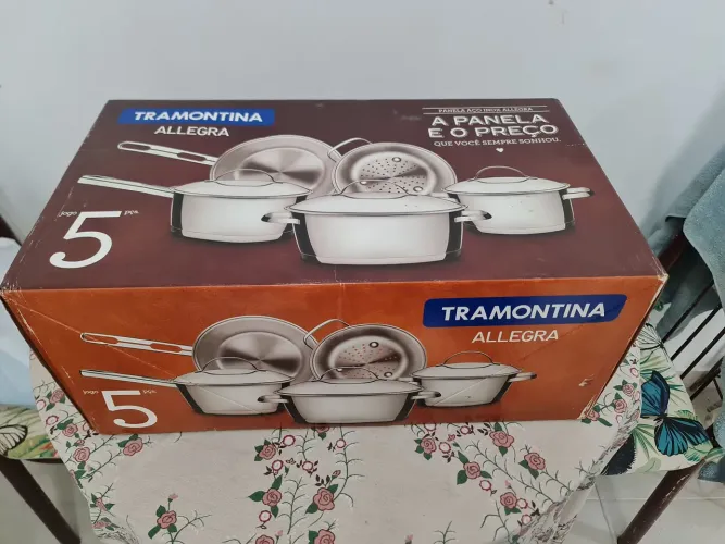 Conjunto de Panelas Tramontina Allegra - 5 Peças - Nunca usado
