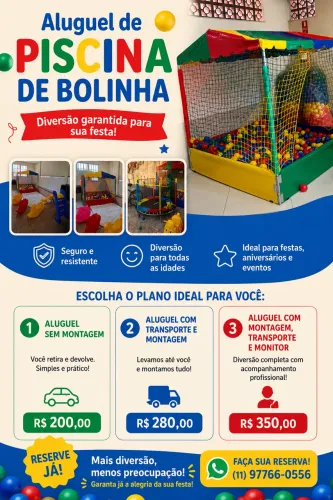 Locação piscina de Bolinhas