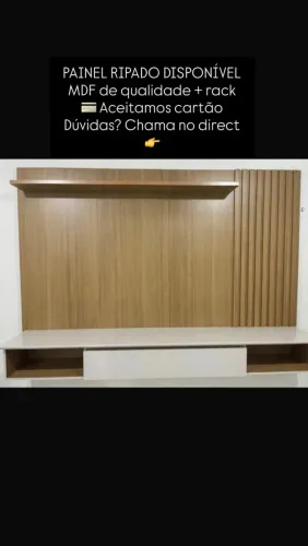 Painel ripado MDF + Rack