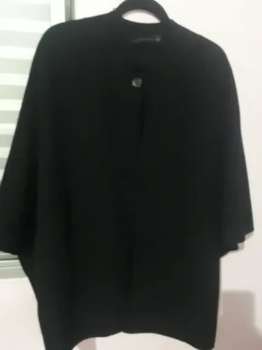 Casaco preto de lã tamanho M Zara