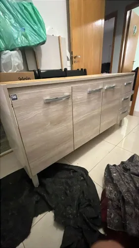Balcão Cozinha - semi novo - Sem Tampo 3 portas 3 Gavetas