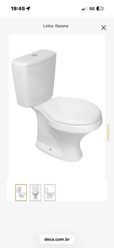 Vaso com caixa acoplada Dualflux RAVENA Branca - Deca KP.919.17