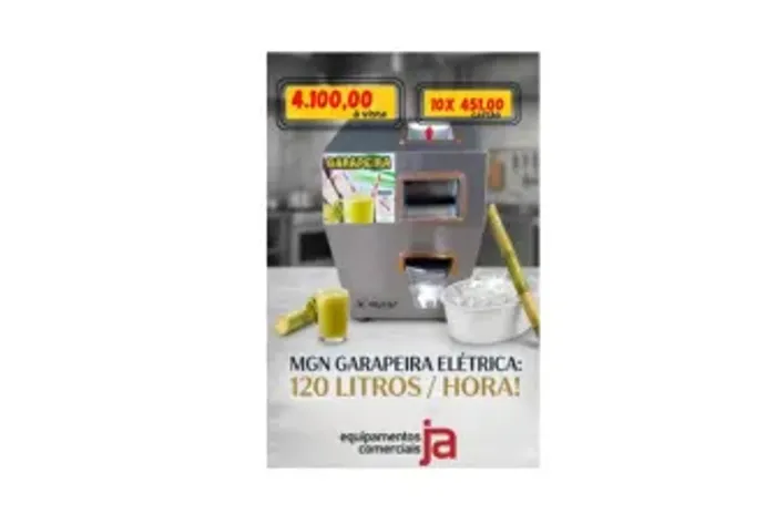 Engenho De Cana Garapeira Elétrico 3 Moendas Mgn 120 litros