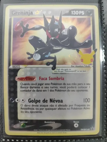 Carta Pokémon - Greninja Star 25 anos