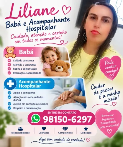 Babá e acompanhe hospitalar