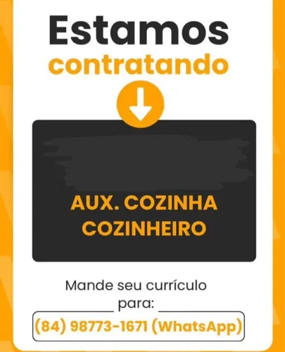 Auxiliar ou Cozinheira com Experiência 
