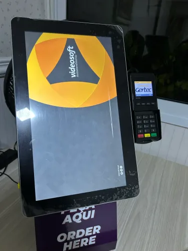 Totem de Autoatendimento Touch Videosoft + Impressora + Maquininha