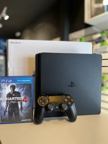 Ps4 slim 1tb Uncharted FIFA 24 Estado de novo GARANTIA