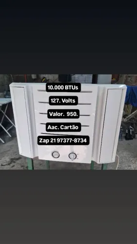 Ar Springer 10.000 BTUs 127.V gelando muito aceito cartão