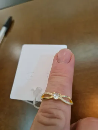 Anel Semijoia Vasado Com Detalhe em Zirconia!