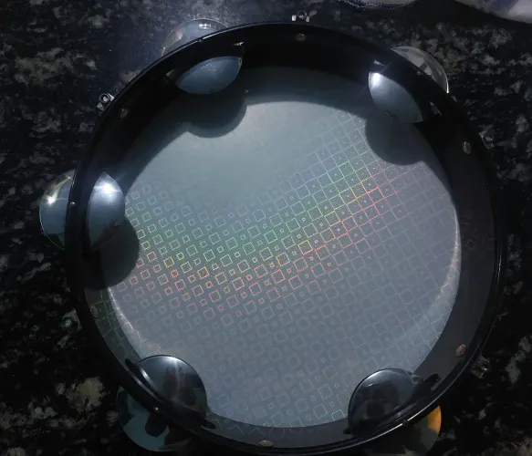 PANDEIRO IZZO HOLOGRÁFICO PRATEADO 10" 5 PLATINELAS