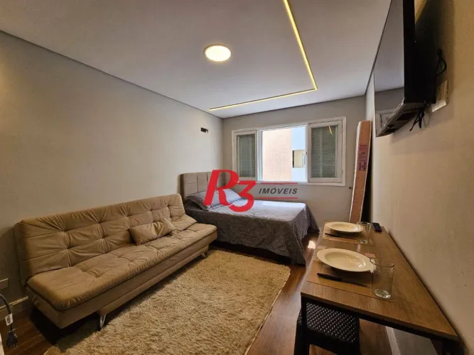 Studio com 1 dormitório à venda, 28 m² por R$ 380.000,00 - Gonzaga - Santos/SP