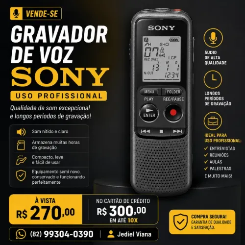 gravador de voz sony 