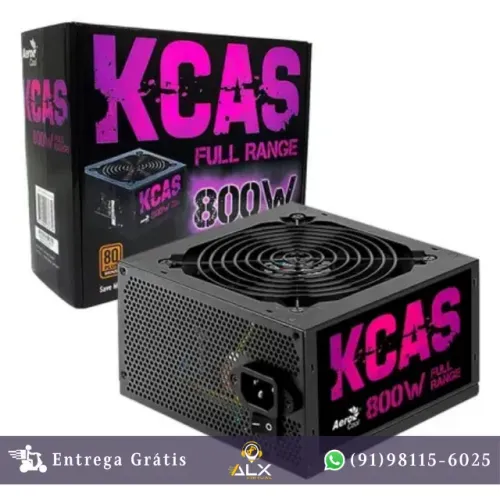 Fonte 800w Gamer Atx Aerocool Kcas 80 Plus Full Range Apfc *ENTREGA GRÁTIS*