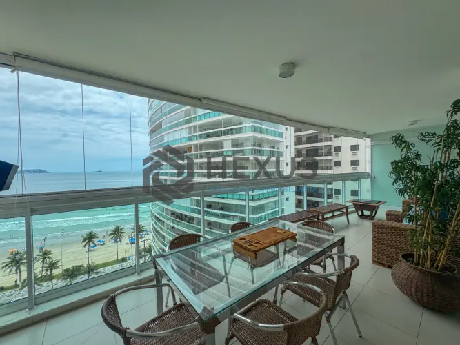 Apartamento frente mar com varanda gourmet vista mar e lazer na Praia das Asturias, Guaruj