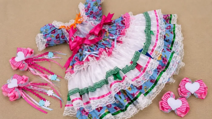 Vestido junino infantil
