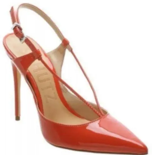 Slingback Vermelho Verniz Schutz 