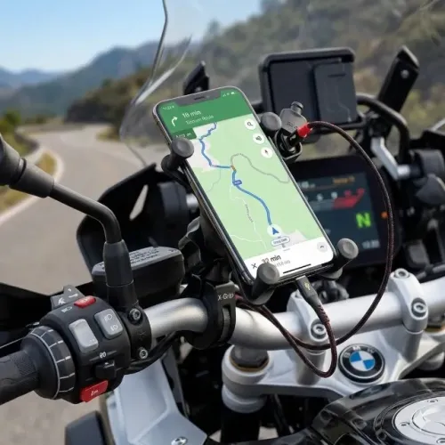 Suporte de Celular para Moto com Carregador USB