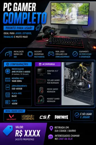 Vendo pc gamer 